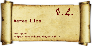 Veres Liza névjegykártya